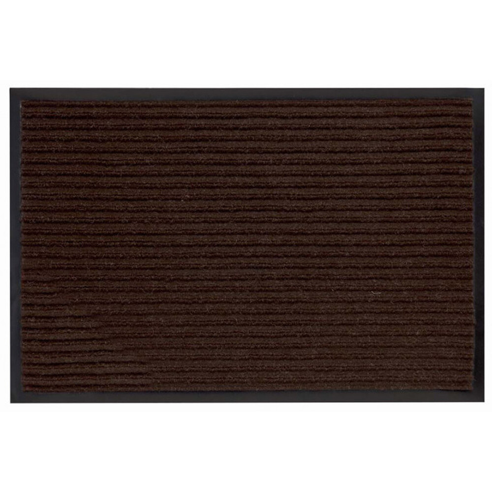 Коврик придверный влаговпитывающий с рельефом 40*60 коричн. (1002)
