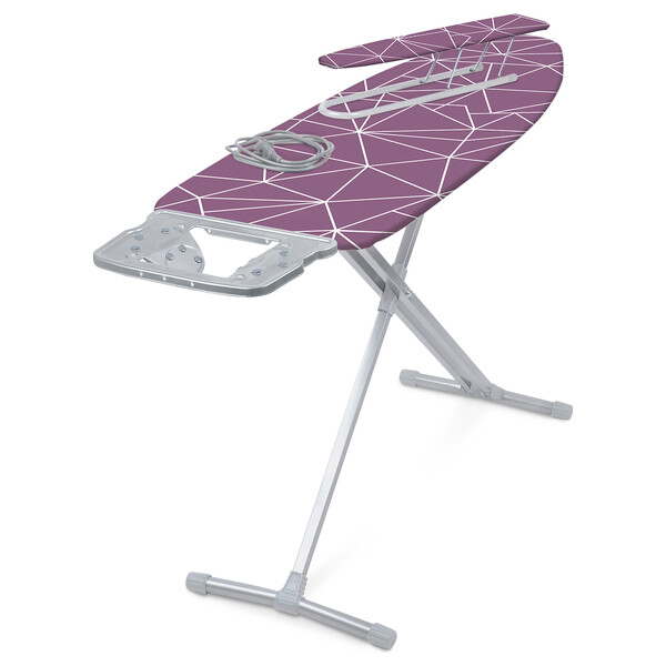 Гладильная доска "НИКА 10+" тефлон р-р 122х40см (Металлокаркас, евророз, выдвижная подст. под утюг) НТ10+