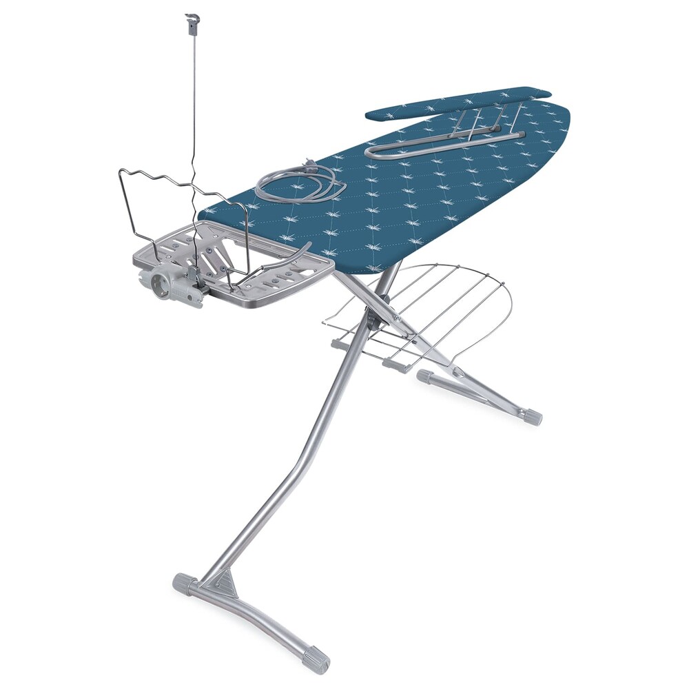 Гладильная доска "НИКА-ГРАНТ" тефлон р-р 122х44см (Металлокар,полка д/белья,элек.удлин.+держ.д/пров) НГТ