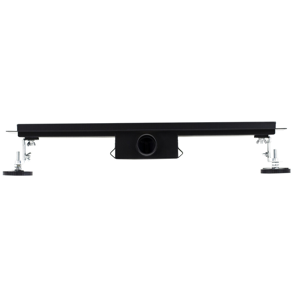 Линейный душевой трап SANTREK AQUA  A-70500 BLACK нерж 70*500мм (неповоротный горизонтальный выпуск, ф40)  черный матовый, сухой затвор и гидрозатвор