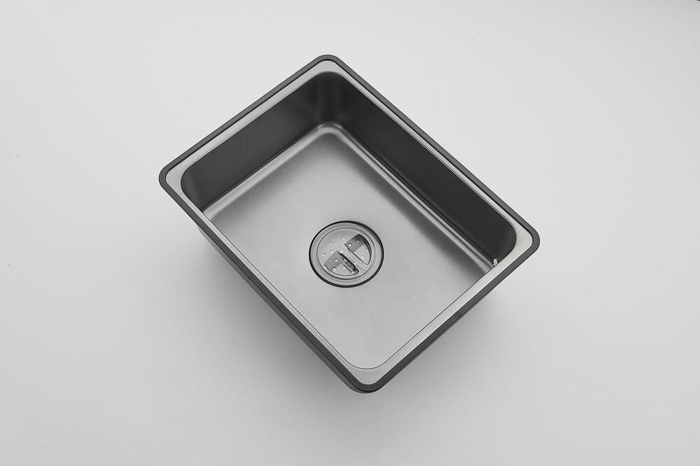 S-SC001Q Мойка для кухни р-р: 750х460х220мм прямоугольная, графит (2 места)