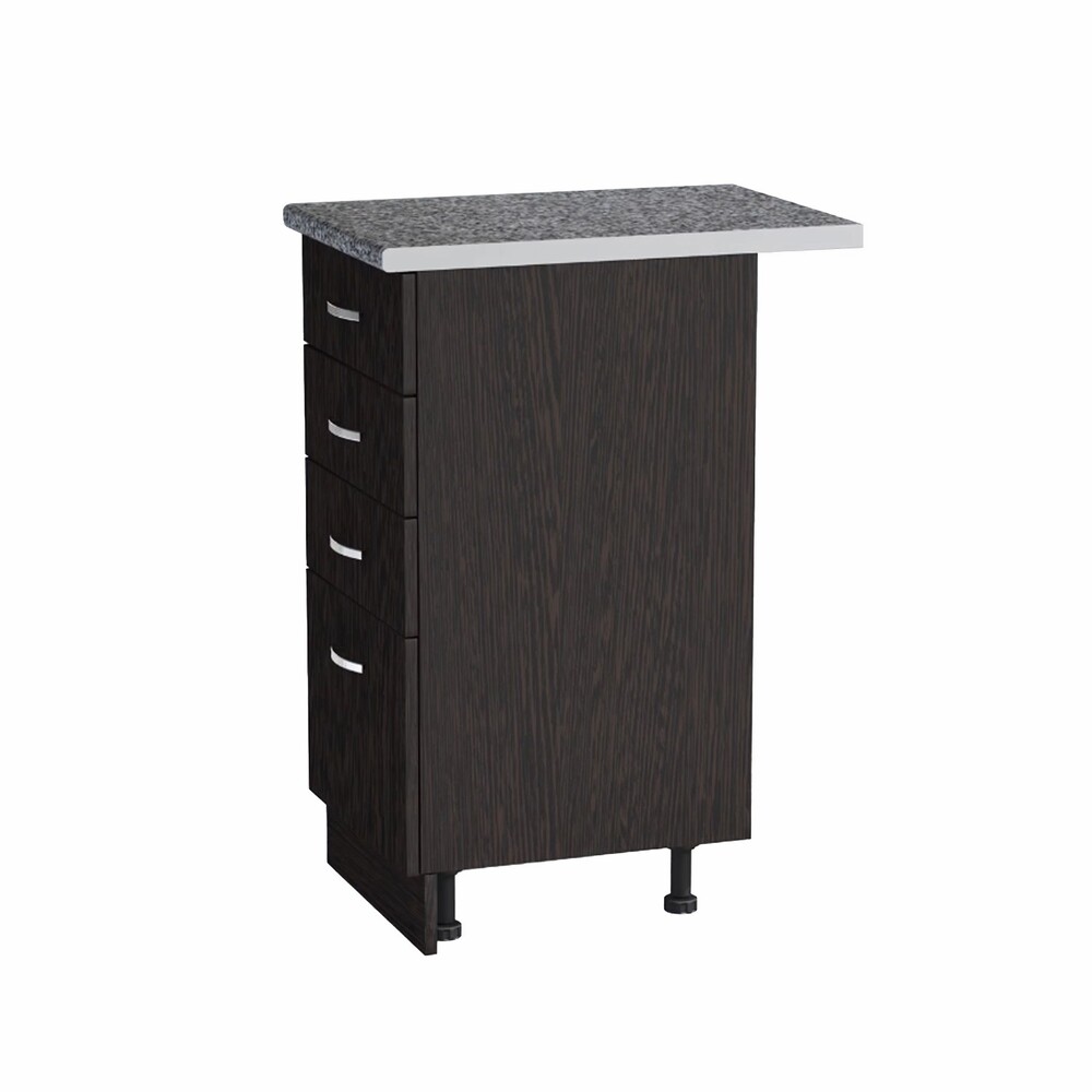 Рабочий стол 40 цвет Венге (3+1 ящик) столешница Гранит SANTREK HOME (ЛДСП)