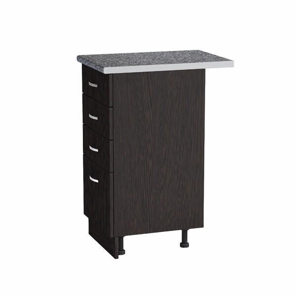 Рабочий стол 40 цвет Венге (3+1 ящик) столешница Гранит SANTREK HOME (ЛДСП)