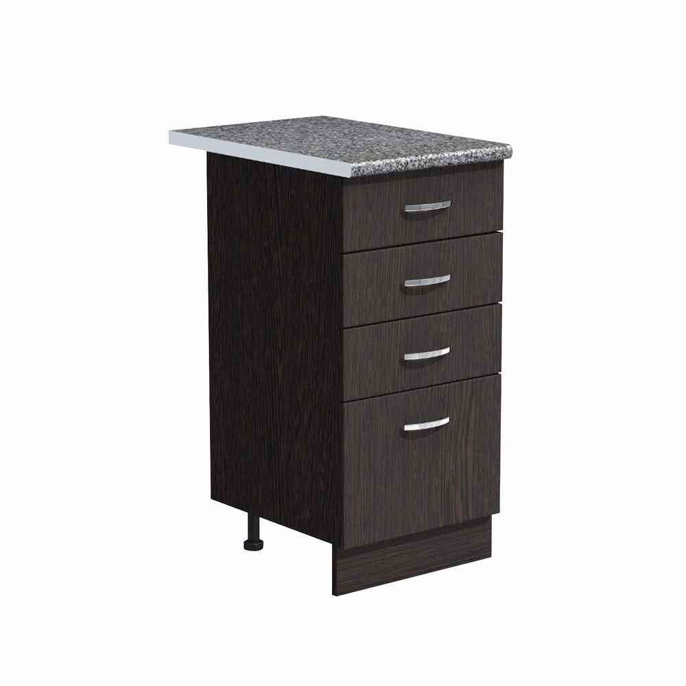 Рабочий стол 40 цвет Венге (3+1 ящик) столешница Гранит SANTREK HOME (ЛДСП)