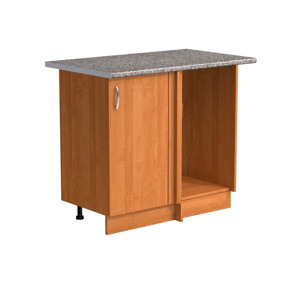 Рабочий стол угловой универсальный 100 цвет Ольха столешница Гранит SANTREK HOME (ЛДСП)