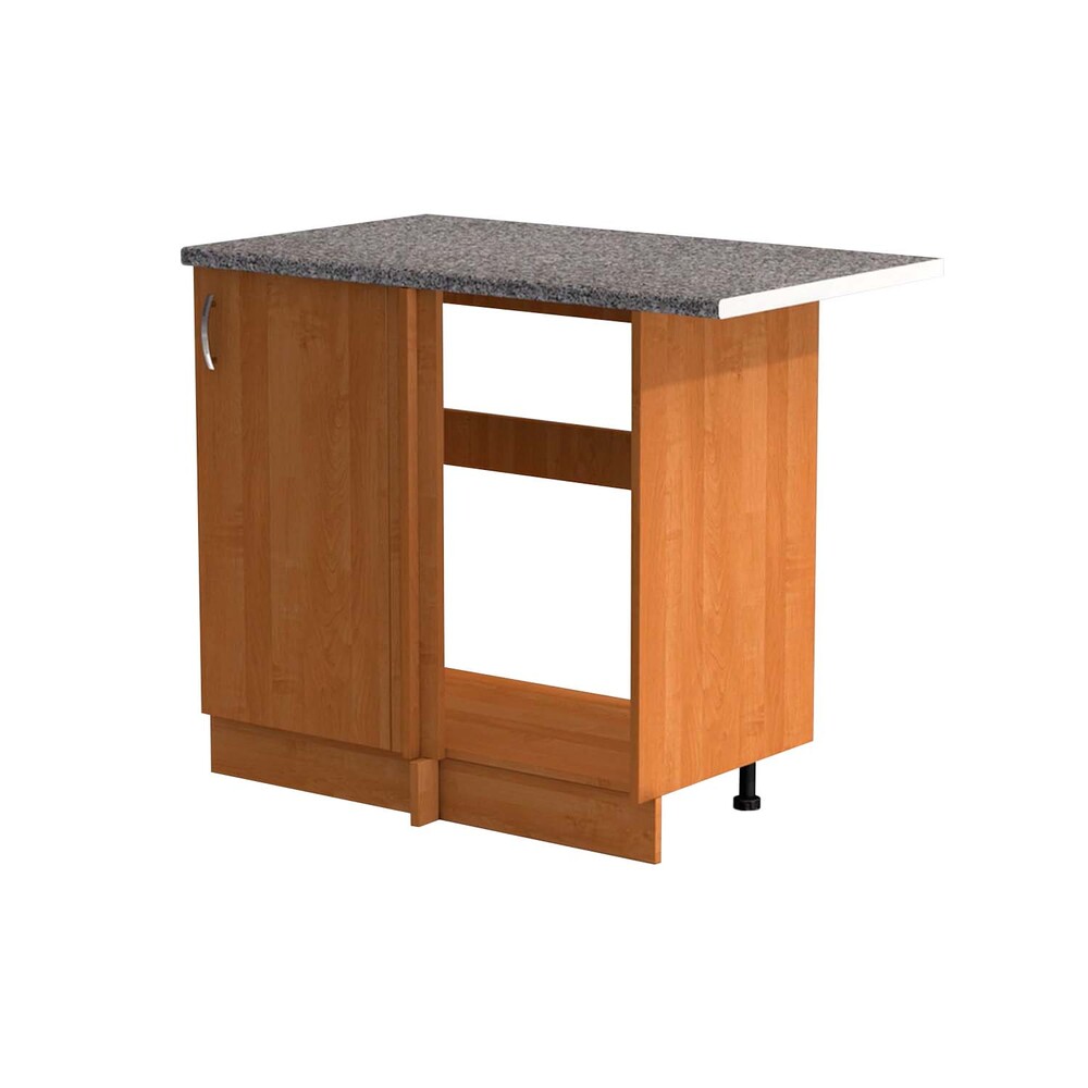 Рабочий стол угловой универсальный 100 цвет Ольха столешница Гранит SANTREK HOME (ЛДСП)