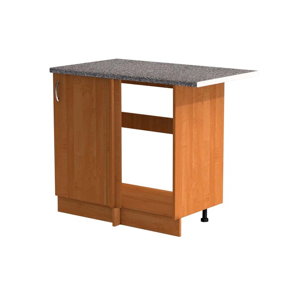 Рабочий стол угловой универсальный 100 цвет Ольха столешница Гранит SANTREK HOME (ЛДСП)