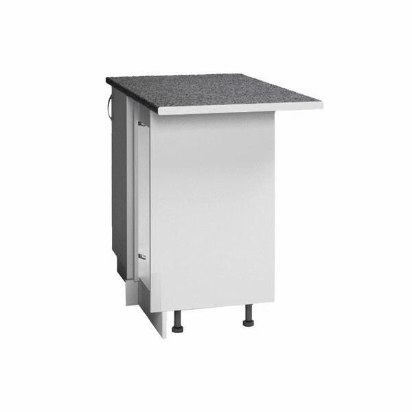 Рабочий стол угловой универсальный 100 цвет Белый столешница Гранит SANTREK HOME (ЛДСП)