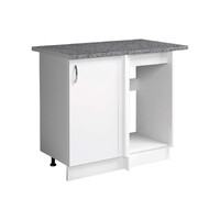 Рабочий стол угловой универсальный 100 цвет Белый столешница Гранит SANTREK HOME (ЛДСП)