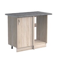 Рабочий стол угловой универсальный 100 цвет Дуб сонома столешница Гранит SANTREK HOME (ЛДСП)