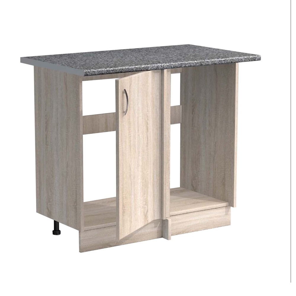 Рабочий стол угловой универсальный 100 цвет Дуб сонома столешница Гранит SANTREK HOME (ЛДСП)