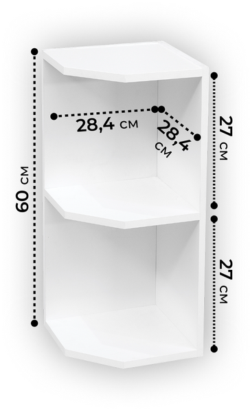 Шкаф-полка 300 цвет Белый SANTREK HOME (ЛДСП)
