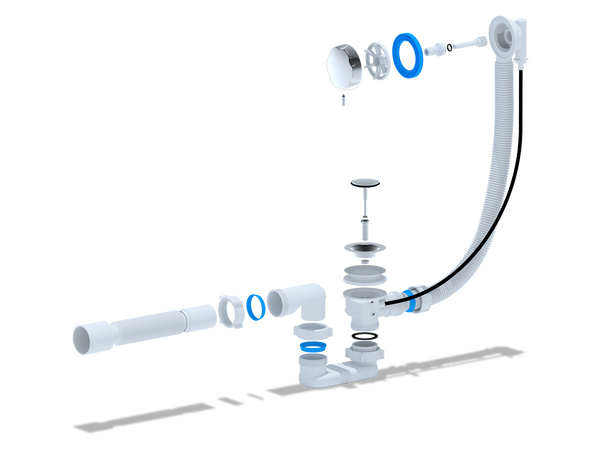 Слив для литьевых ванн 580 мм (для ванн  Марбея, Венеция, Афина) (Анипласт ЕМ 601 АК) сл00214 