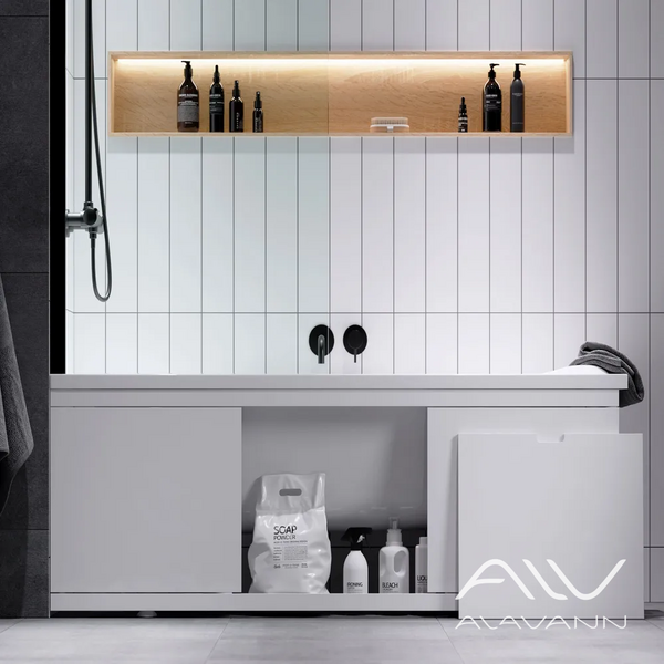Экран под ванну 1,7 м купе МДФ Rita/Rita AL белый Alavann