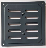 Решетка вентиляционная с заслонкой 160*160 графит