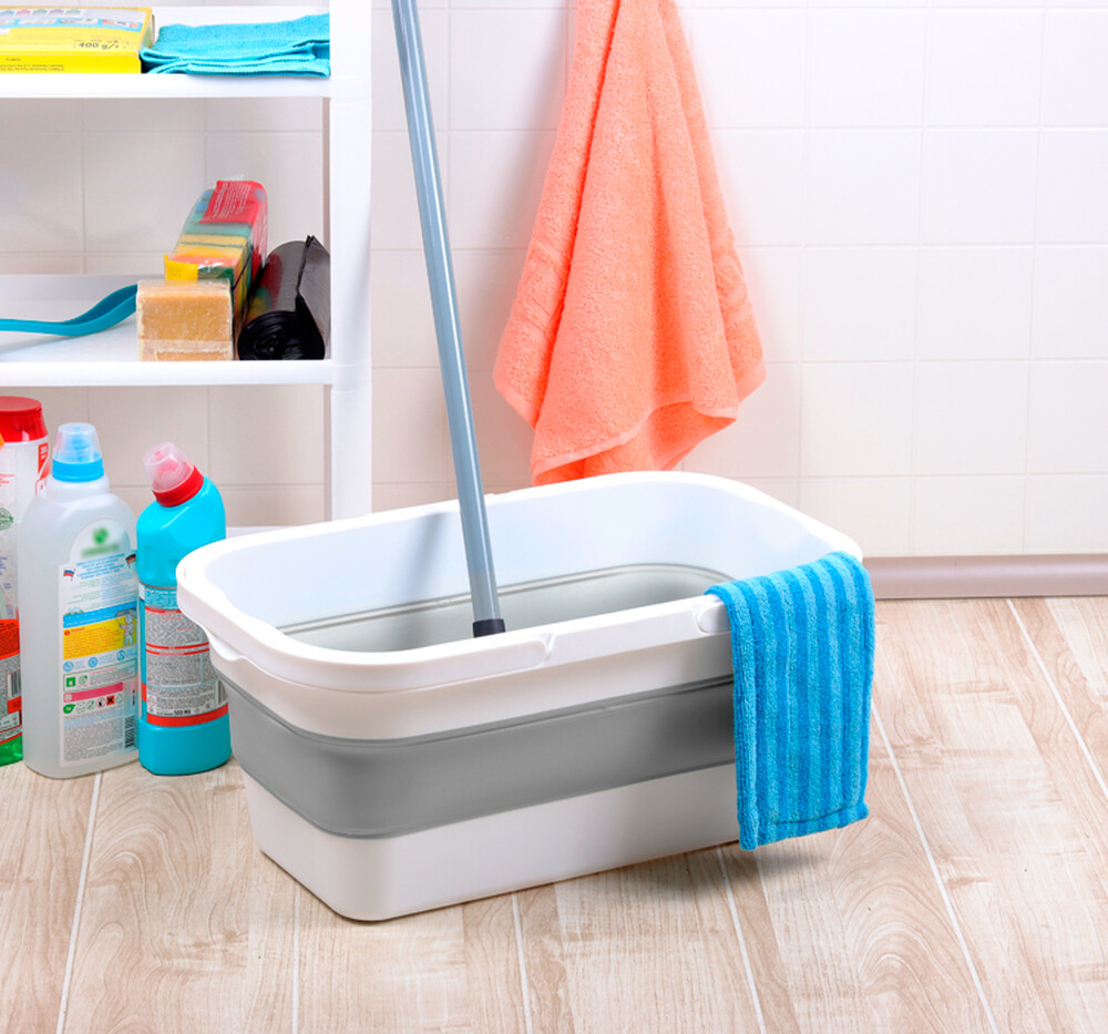 Ведро складное Прямоугольное ФЛЕКС 16л Смоки (М-Пластика) (М 2427) 