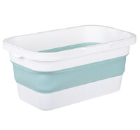Ведро складное Прямоугольное ФЛЕКС 16л Морская волна (М-Пластика) (М 2427) 