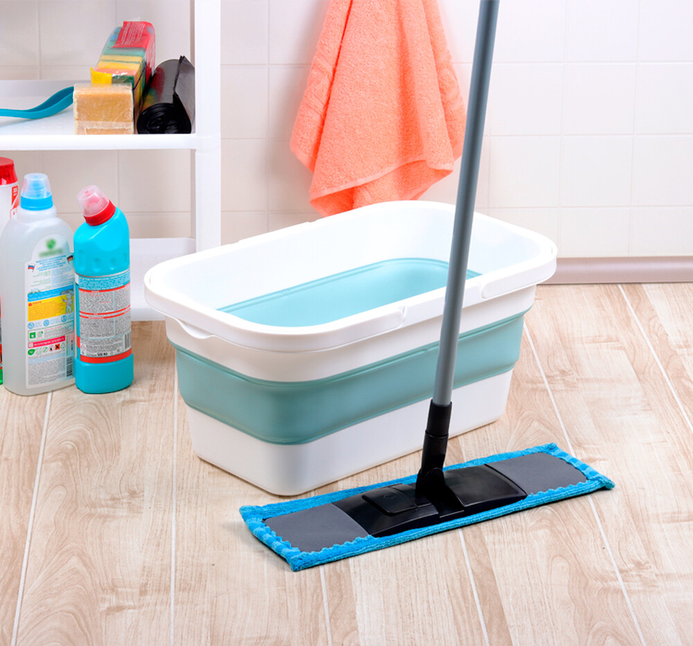 Ведро складное Прямоугольное ФЛЕКС 16л Морская волна (М-Пластика) (М 2427) 