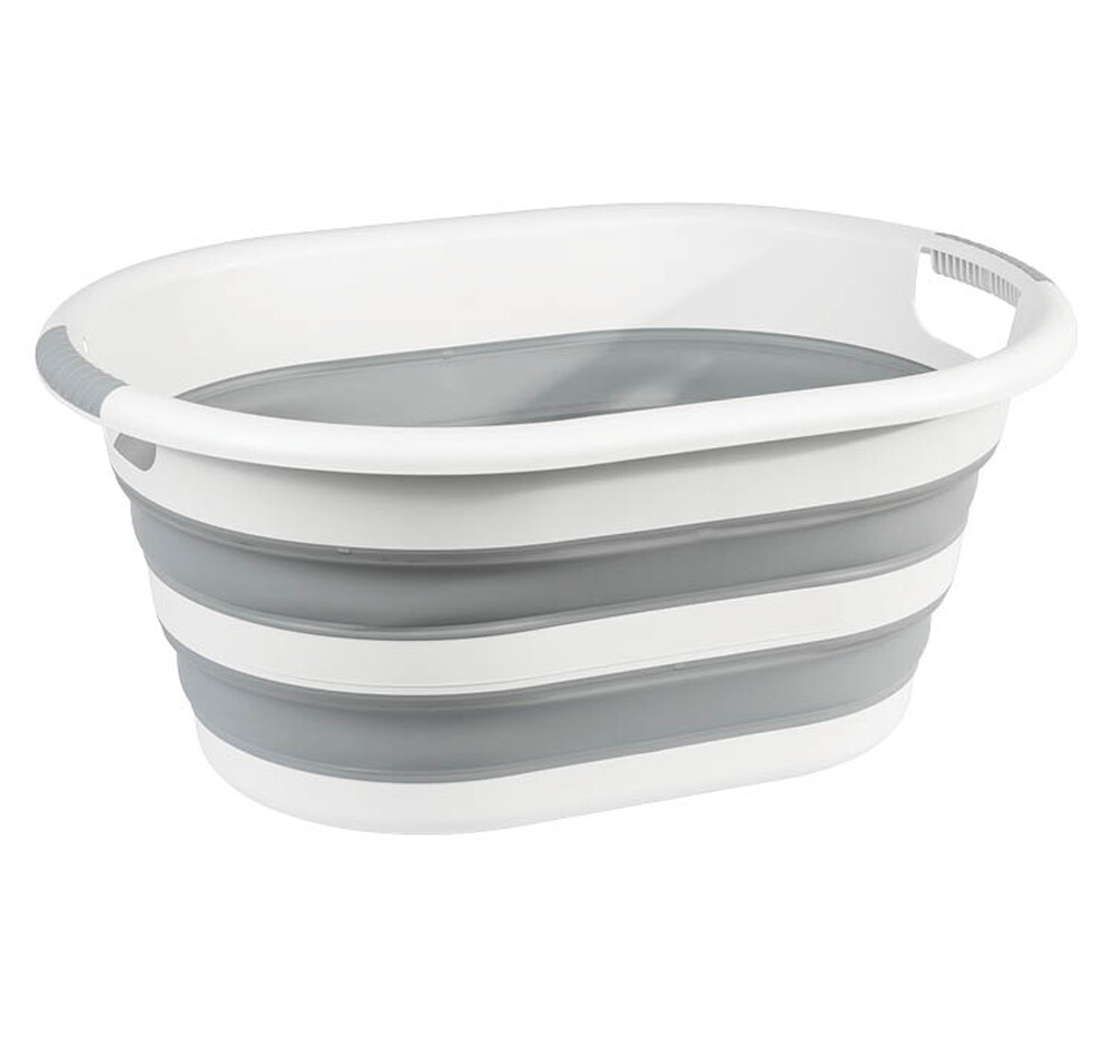 Таз складной ФЛЕКС 38л овальный Смоки (М-Пластика) (М2515)