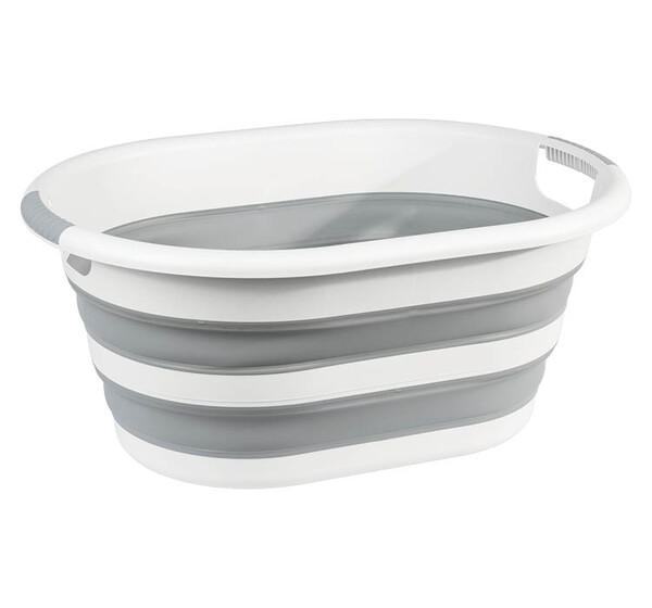 Таз складной ФЛЕКС 38л овальный Смоки (М-Пластика) (М2515)