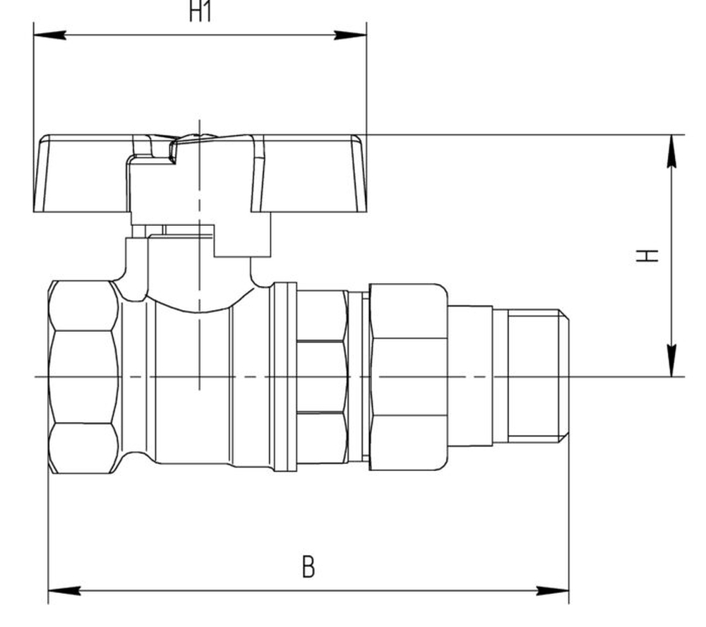 Кран вода 11Б27П1 ДУ-15 1/2 г/ш американка баб НИКЕЛЬ БОЛОГОЕ