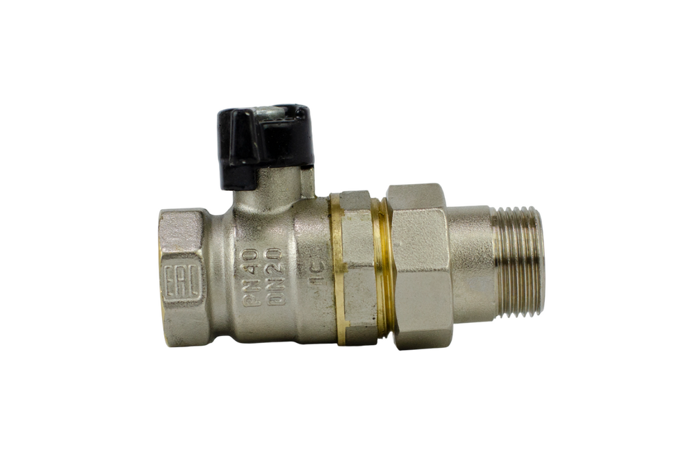 Кран вода 11Б27П1 ДУ-20 3/4 г/ш американка баб. НИКЕЛЬ БОЛОГОЕ