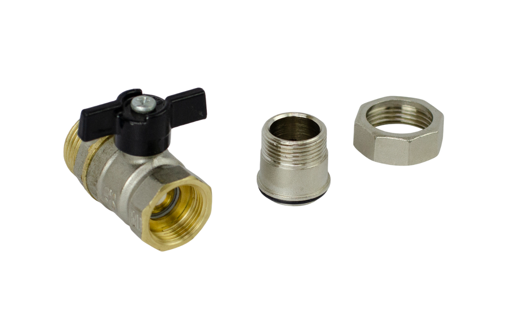 Кран вода 11Б27П1 ДУ-20 3/4 г/ш американка баб. НИКЕЛЬ БОЛОГОЕ