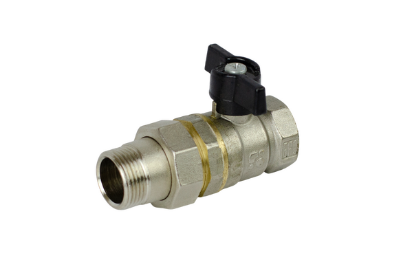 Кран вода 11Б27П1 ДУ-20 3/4 г/ш американка баб. НИКЕЛЬ БОЛОГОЕ