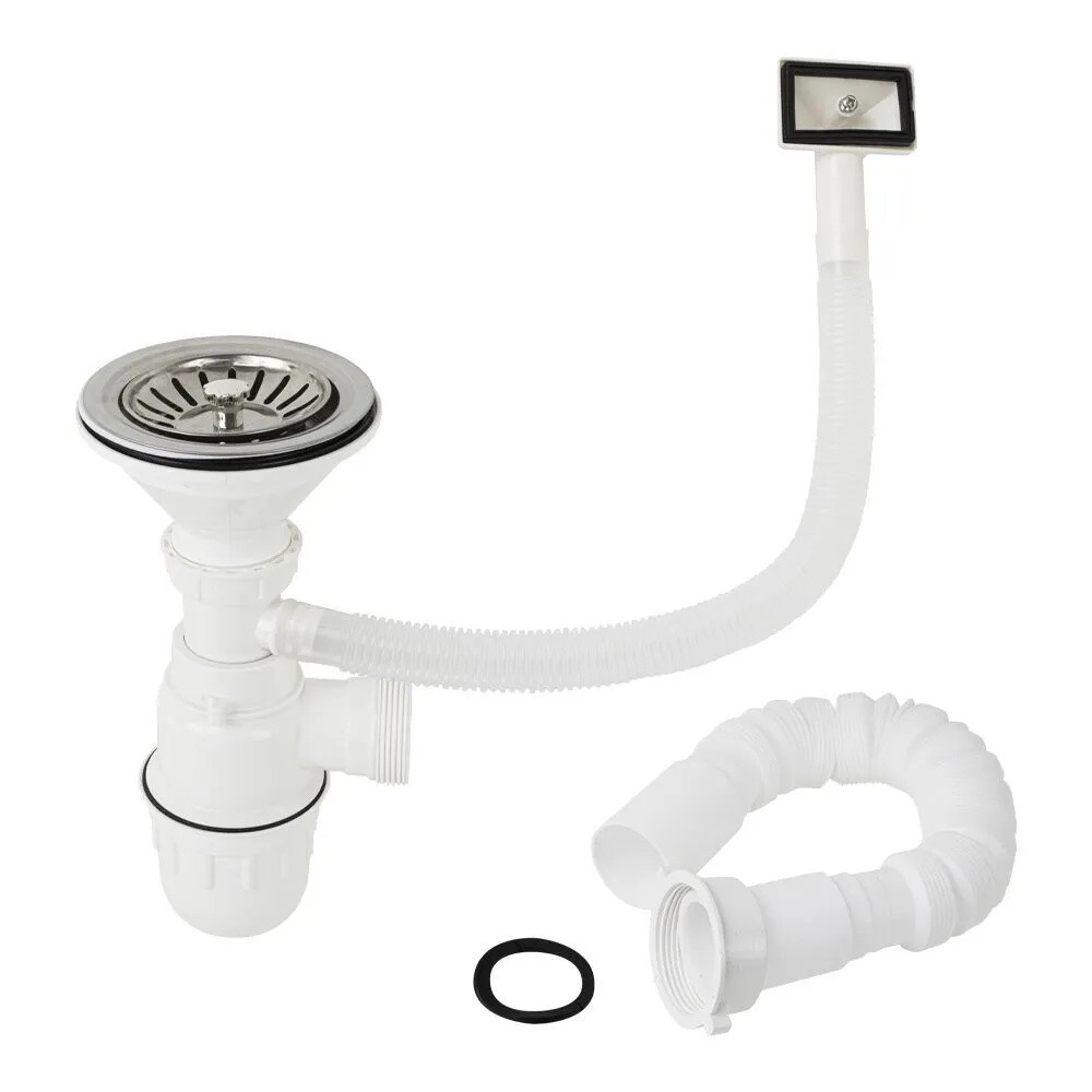 Мойка нерж врезная 78х48х160, т.0,6 левая бол. сиф (+сифон) Китай   АКЦИЯ