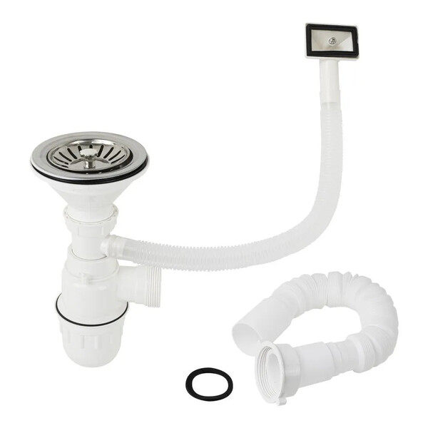 Мойка нерж врезная 78х48х160, т.0,6 левая бол. сиф (+сифон) Китай   АКЦИЯ