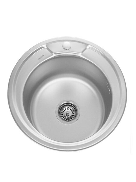 Мойка нерж круглая врезная д-45 т.0,8 бол.сиф. (+сифон) Китай