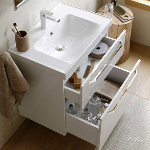 Тумба "Paris 75" под рак. "Quadro 75 " (белый) Alavann