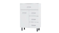 Комод SANTREK HOME "Лидия" (Белый) 1 ящик 2 двери 645х716х390