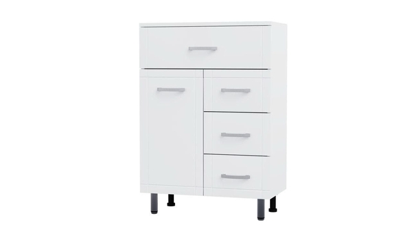 Комод SANTREK HOME "Лидия" (Белый) 1 ящик 2 двери 645х716х390
