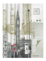 Штора д/ван "ZALEL" ФОТОПРИНТ 180х180 YGL DX-020 с кольцами