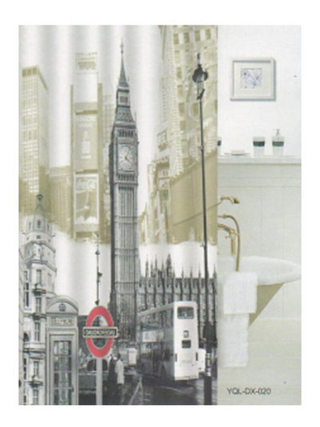 Штора д/ван "ZALEL" ФОТОПРИНТ 180х180 YGL DX-020 с кольцами