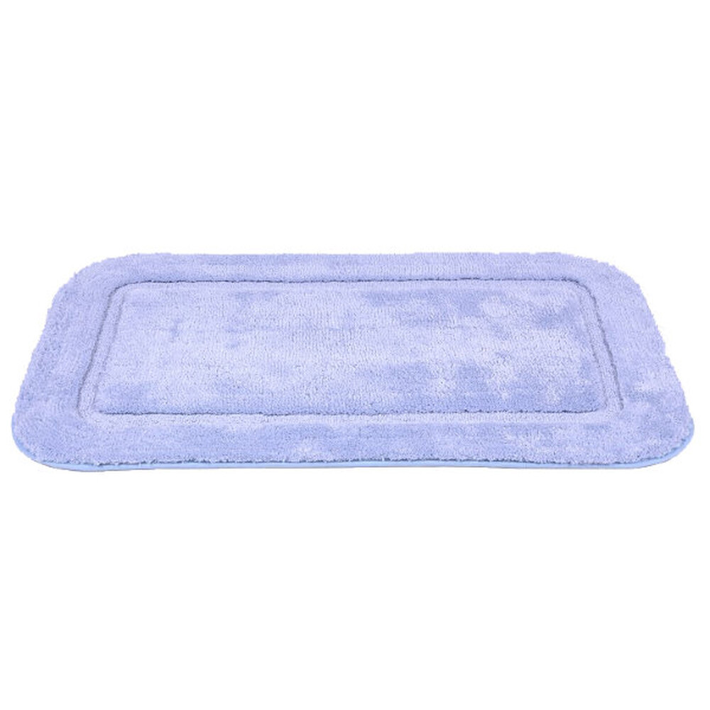 Коврик д/ванны 1 предм. "LUX Border" ПЛЮШ 60*100 голубой