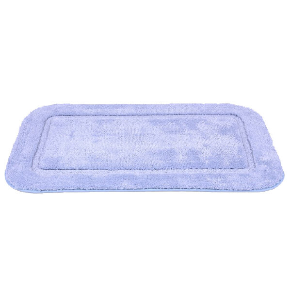 Коврик д/ванны 1 предм. "LUX Border" ПЛЮШ 60*100 голубой