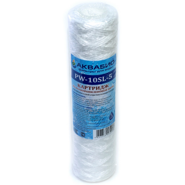 Картридж Аквабио Slim Line 10 из полипропиленового шнура 10 MКМ PW-10SL-10 535183