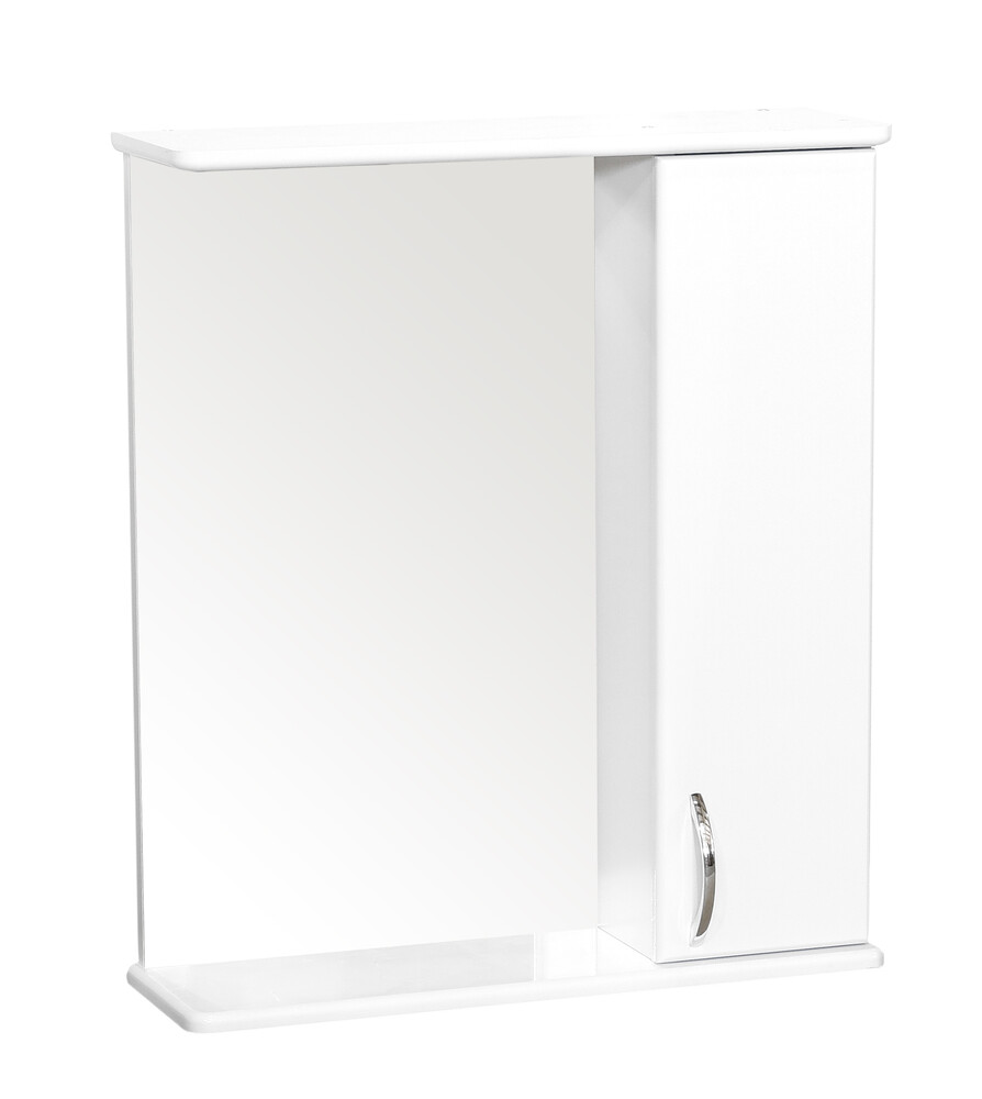 Зеркало-шкаф SANTREK HOME "СИТИ NEW-55" (Белый) Правый 570х700х175