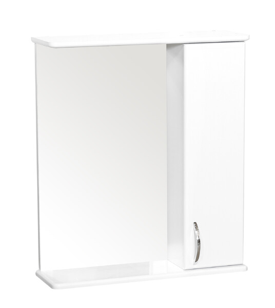 Зеркало-шкаф SANTREK HOME "СИТИ NEW-55" (Белый) Правый 570х700х175