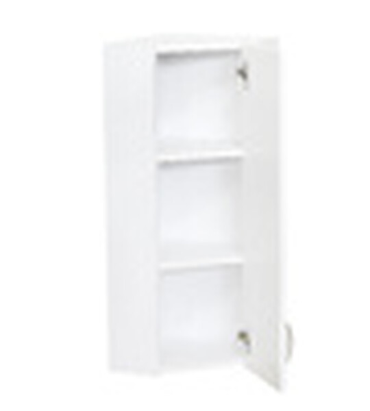 Шкаф навесной SANTREK HOME "СИТИ NEW-30" (Белый) угловой Правый 300х750х300