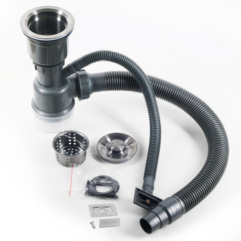 Мойка нерж врезная 400х500х200 т 3,0 САТИН R4050HK (+ сифон) AISI 304 MLN (Россия)