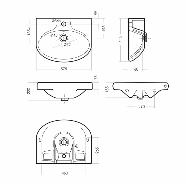 Умывальник "Самарский 57" Белый S1 г. Самара
