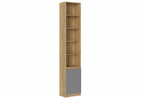 БОСТОН Стеллаж СЖ-001 ЛДСП (Комплект) Корпус - Дуб Крафт золотой  Фасад ЛДСП - Серый Шифер (2 места) АВ8 078 КАТЕГОРИЯ А