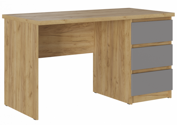 БОСТОН Стол письменный СП-001 ЛДСП (Комплект) Корпус - Дуб Крафт золотой  Фасад ЛДСП - Серый Шифер (3 места) АВ8 067 КАТЕГОРИЯ А