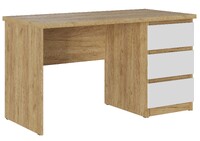 БОСТОН Стол письменный СП-001 МДФ (Комплект) Корпус - Дуб Крафт золотой  Фасад МДФ - глянцевая Белый (3 места) АВ8 068 КАТЕГОРИЯ А