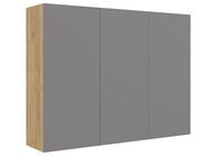 БОСТОН Шкаф навесной ШН-001 ЛДСП (Комплект) Корпус - Дуб Крафт золотой  Фасад ЛДСП - Серый Шифер АВ8 072 КАТЕГОРИЯ А