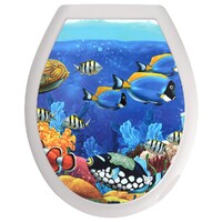 Сиденье д/унитаза жесткое КЛАССИК "Под водой" (Подводный мир)