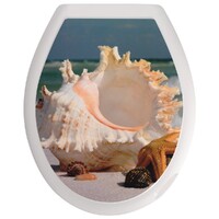 Сиденье д/унитаза жесткое КЛАССИК "Прибой" (Раковина морская)